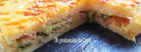 PASTEL DE PAN DE MOLDE ESTILO LORRAINE