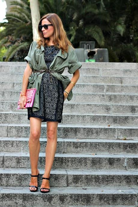 vestido  y parka