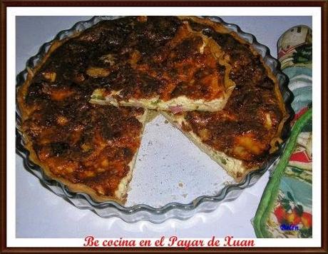 Quiche de calabacín y beicon