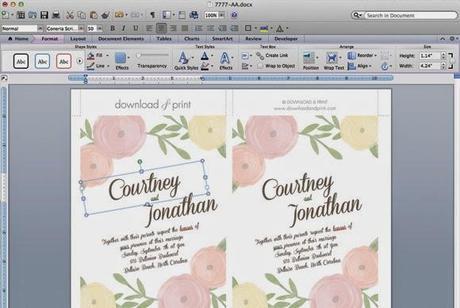 Invitaciones florales imprimibles para tu boda