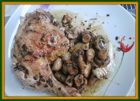 Pollo con champiñones
