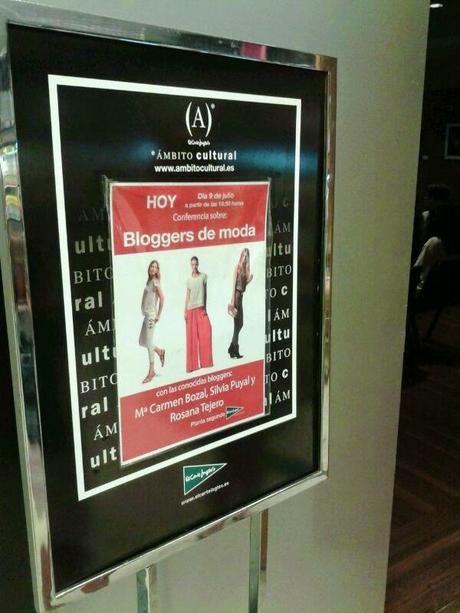 S. HA PARTICIPADO: CONFERENCIA SOBRE BLOGGERS DE MODA EN ÁMBITO CULTURAL DE EL CORTE INGLÉS