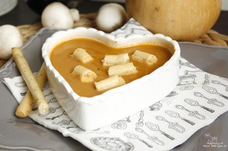 crema de calabaza, berenjena y calabacín