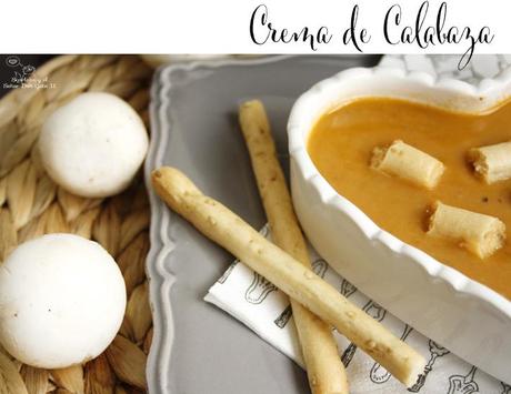 crema de calabaza, berenjena y calabacín