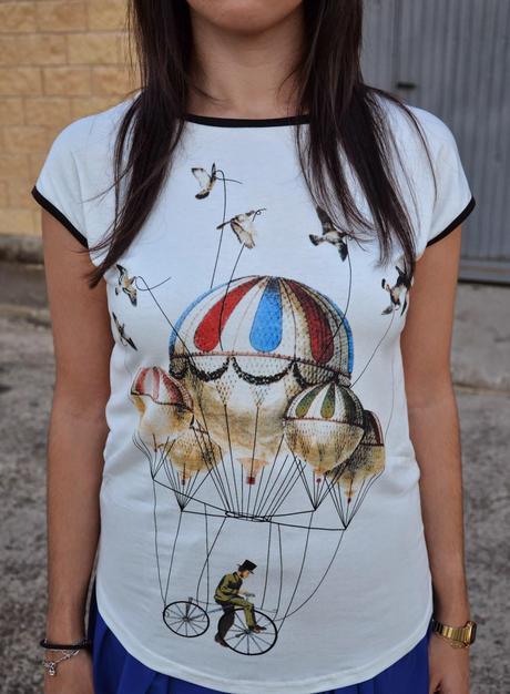 Oasap: Cartoon fire balloon tee!!