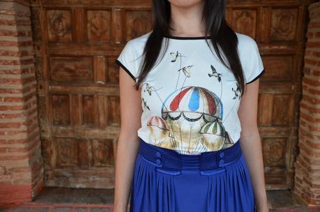 Oasap: Cartoon fire balloon tee!!