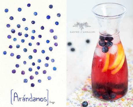 Limonada de Té verde con arándanos