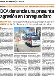 Intentos de agresión por denunciar la ocupación de plazas para discapacitados.