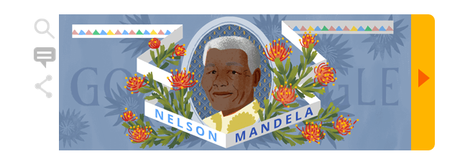 Bonito homenaje de Google a Nelson Mandela #doodleMANDELA