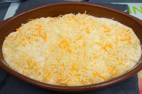 Lasaña india de raviolis de espinacas y melocotón