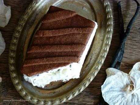 Helado Sándwich de Nata y Fideos de Chocolate