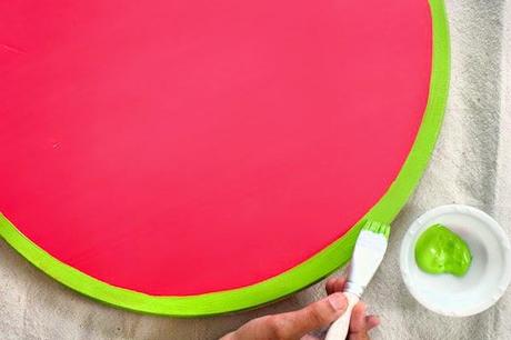 DIY......BANDEJA CON DIBUJO DE SANDÍA