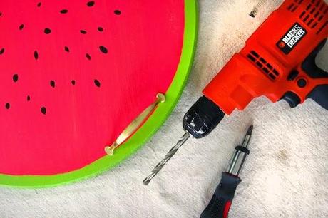 DIY......BANDEJA CON DIBUJO DE SANDÍA