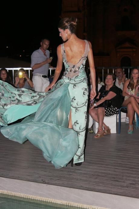 Desfile de Moda de la diseñadora Malagueña  Antonia Garcia Galiano organizado por Emma P. Lopez en la terraza del  Hotel Molina Lario en Malaga