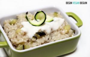 risotto de calabacin vegano