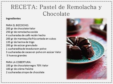 pastel remolacha y choco