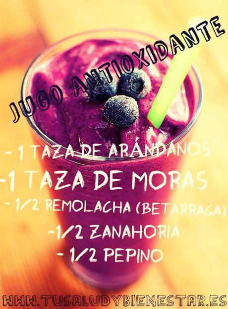 receta jugo antioxidante