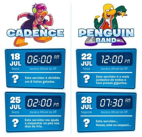 horarios cadence portugues ¡Horarios para encontrar a: Cadence y la Penguin Band 2014!