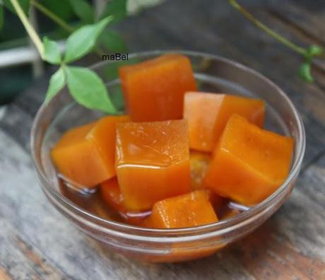 Zapallo o calabaza en almíbar con bicarbonato