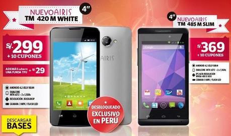 El Popular promociona smartphones android AIRIS TM 420M y TM 485M a bajo costo