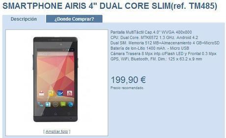 El Popular promociona smartphones android AIRIS TM 420M y TM 485M a bajo costo