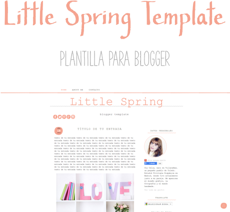 Plantilla Prediseñada para Blogger