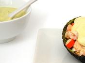 Aguacate relleno frutos mayonesa aguacate.