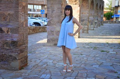 Oasap: Lace collar denim dress!!!