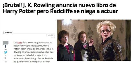 NUEVO LIBRO DE HARRY POTTER: ¿REALIDAD O IMAGINACIÓN DE PERIODISTAS ÁVIDOS DE NOTICIAS?