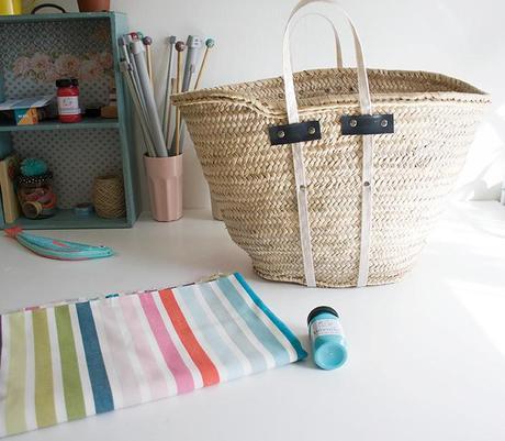 CUSTOMIZA UN CAPAZO DE ESPARTO CON CHALKPAINT capazo esparto 2