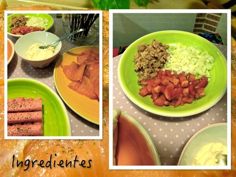 SABOREANDO EL VERANO... PASTEL DE SALMÓN Y CANGREJO...