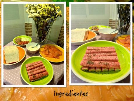 SABOREANDO EL VERANO... PASTEL DE SALMÓN Y CANGREJO...