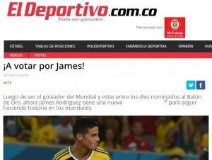 ¿El gol del Mundial fue de James o de los medios? ElDeportivo.com.co