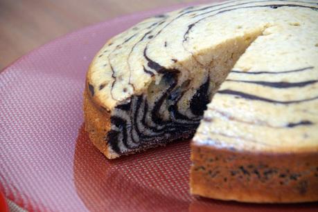 Bizcocho Cebra de Queso y Chocolate