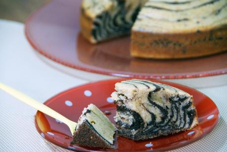 Bizcocho Cebra de Queso y Chocolate