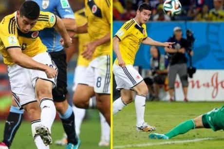 El gol de James frente a Uruguay fue el mejor del mundial según la FIFA