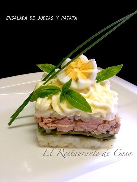 ENSALADA DE JUDIAS Y PATATA CON ATÚN ENSALADA DE JUDIAS Y PATATA CON ATÚN