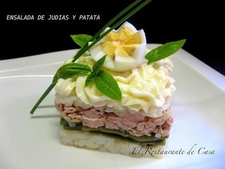 ENSALADA DE JUDIAS Y PATATA CON ATÚN ENSALADA DE JUDIAS Y PATATA CON ATÚN