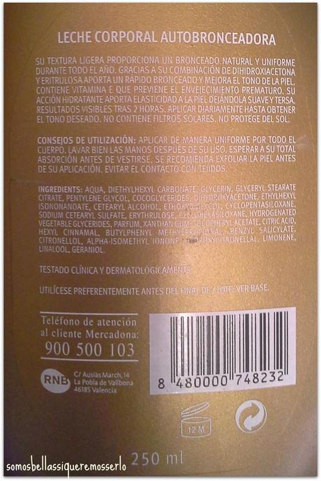 Leche Autobronceadora de Solcare