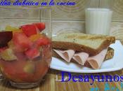 Desayunos Azul para diabéticos dieta 2500 calorías