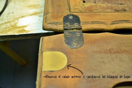 Paso a paso: cómo trabajamos sobre un mueble de máquina de coser