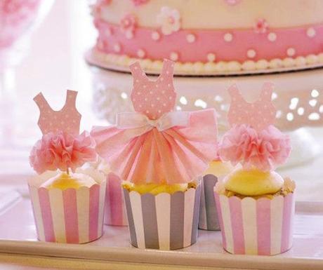 Cupcakes decorados con tutús de bailarinas de ballet