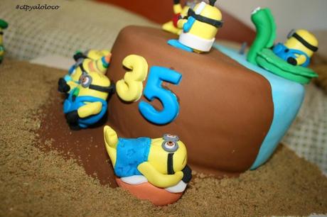 Tarta fondant Minions