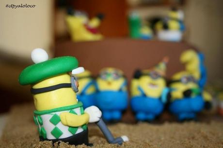 Tarta fondant Minions