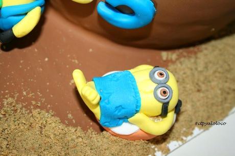 Tarta fondant Minions