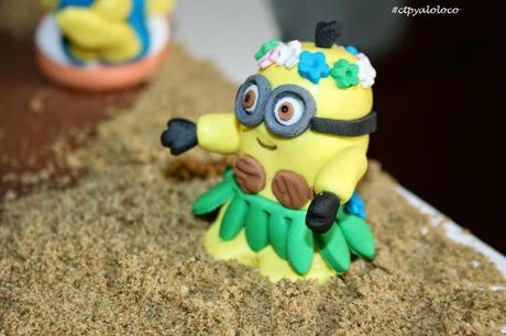 Tarta fondant Minions