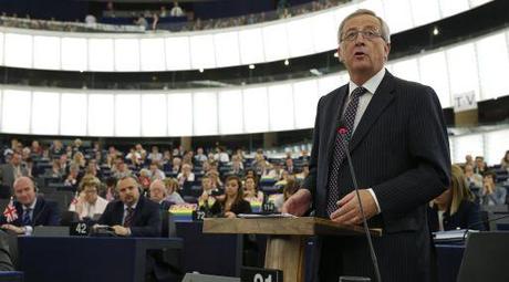 Juncker el 15 de julio en su elección como nuevo Presidente de la Comisión