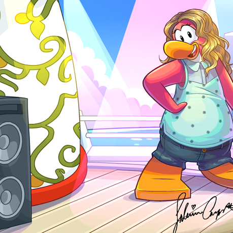 sabrina carpenter club penguin fondo ¡Conoce a Sabrina Carpenter en el Music Jam de Club Penguin!