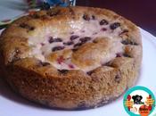 Pastel cerezas crema queso