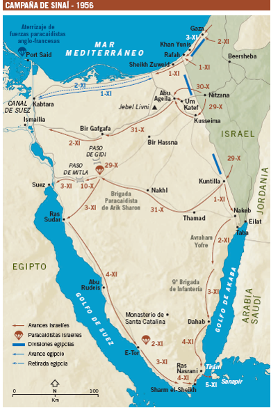 CONFLICTO ÁRABE-ISRAELÍ (VI): LA CRISIS DE SUEZ (1956) O SEGUNDA GUERRA ÁREBE-ISRAELÍ